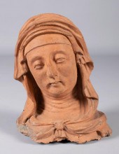 TERRACOTTA HEAD OF THE VIRGIN