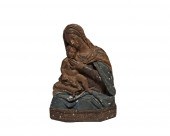 TERRACOTTA POLYCHROMED MADONNA