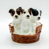 TERRIER PUPPIES IN A BASKET -