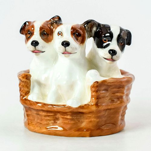 TERRIER PUPPIES IN A BASKET