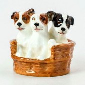 TERRIER PUPPIES IN A BASKET HN