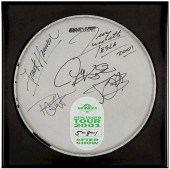 TESLA BAND SIGNED DRUM-HEADTes