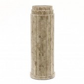 TESSELATED STONE FLUTED PEDEST