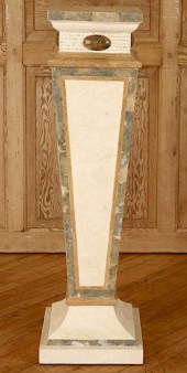 TESSELLATED MARBLE PEDESTAL BY