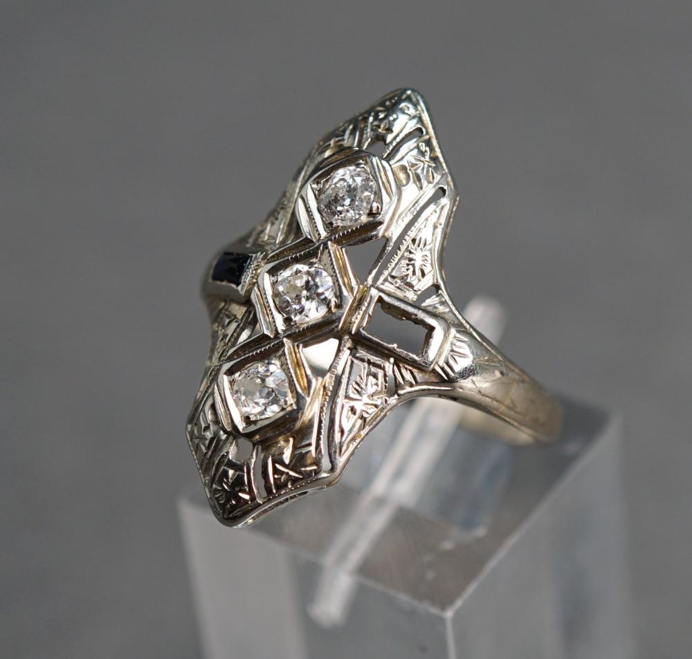 TESTED 14-KARAT WHITE-GOLD,