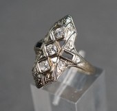 TESTED 14-KARAT WHITE-GOLD, TR