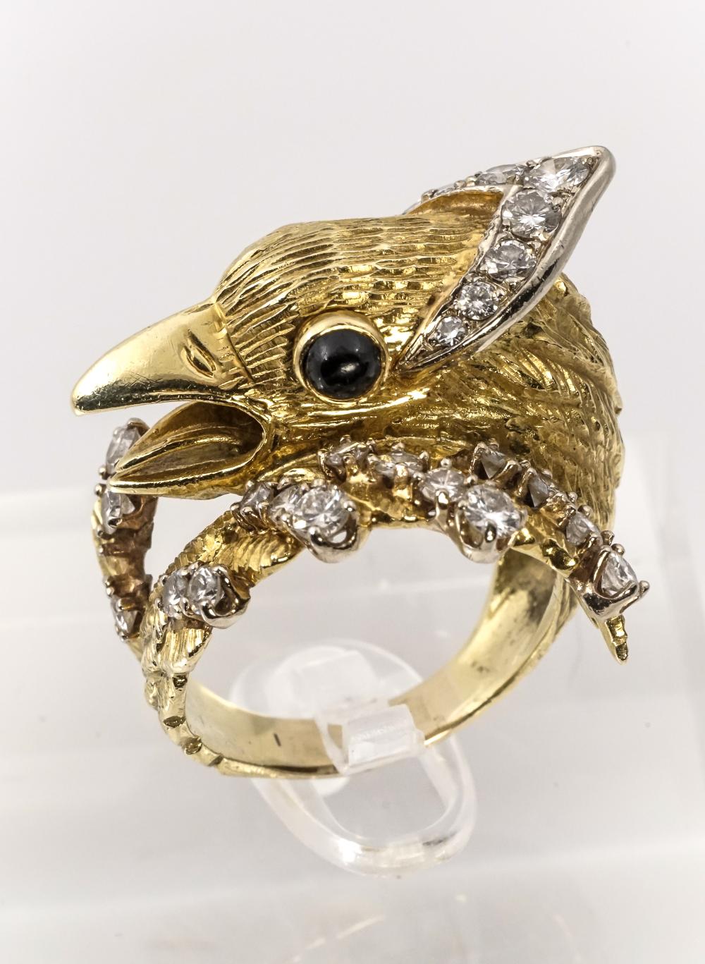 TESTED 14-KARAT YELLOW-GOLD, BLUE