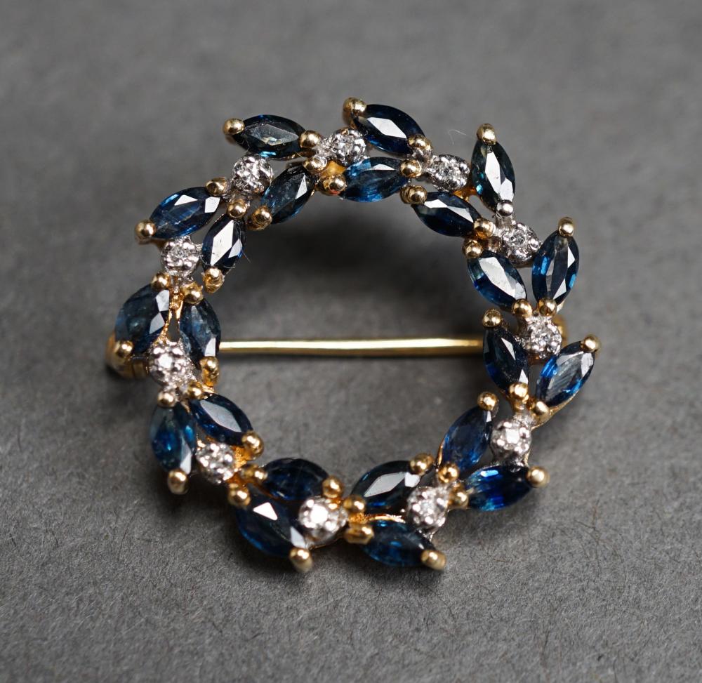 TESTED 14-KARAT YELLOW-GOLD, BLUE