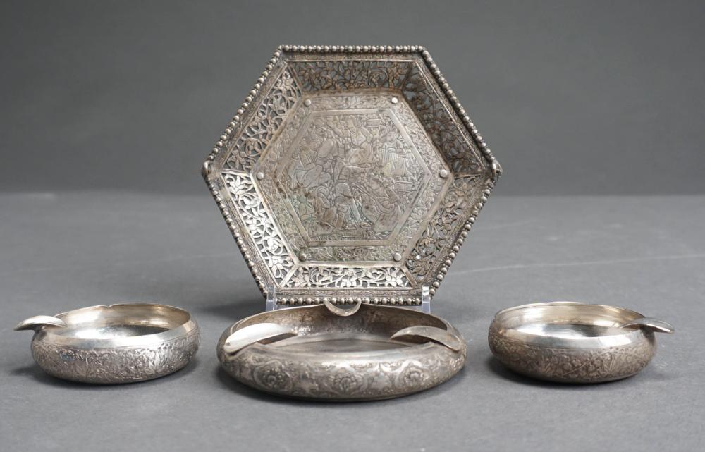 TESTED SILVER PERSIAN TAZZA AND ASH