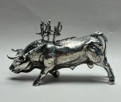 TESTED STERLING SILVER BULL-FO
