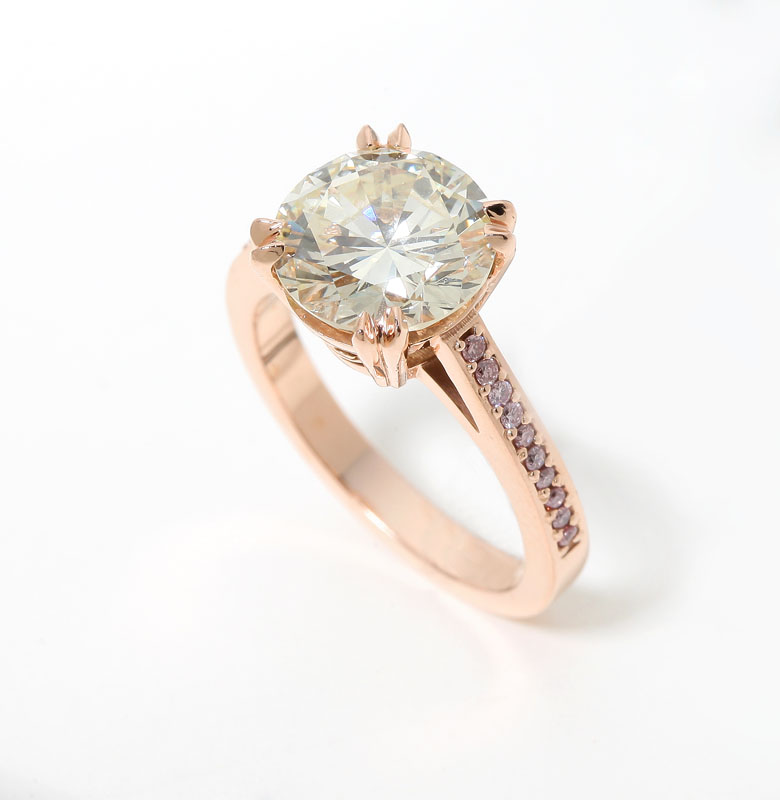 Tests 18K rose gold centering a