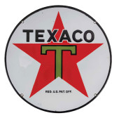 TEXACO 15" PORCELAIN SIGN<br>S