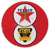 TEXACO 8 BALL PORCELAIN SIGN W