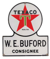 TEXACO KEYHOLE PORCELAIN SIGN<
