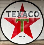 TEXACO LARGE DOUBLE SIDED PORC