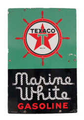 TEXACO MARINE WHITE PUMP PLATE