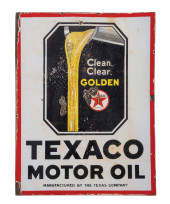 TEXACO MOTOR OIL FLANGE SIGN W
