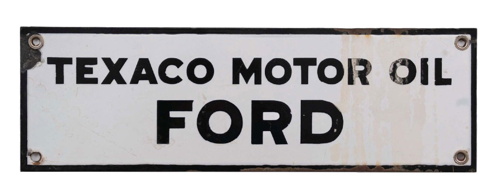 TEXACO MOTOR OIL FOR FORD PORCELAIN