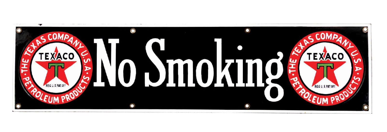 TEXACO "NO SMOKING" PORCELAIN