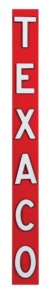 TEXACO PORCELAIN LETTERS SIGN<