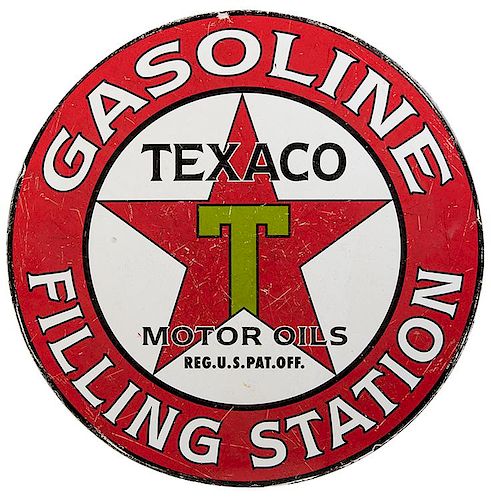 TEXACO ROUND PORCELAIN