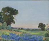 TEXAS BLUEBONNETS PAINTING SIG