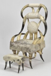 TEXAS HORN CHAIR AND STOOL. 20