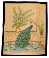 TEXTILE: ART DECO HAND COLORED