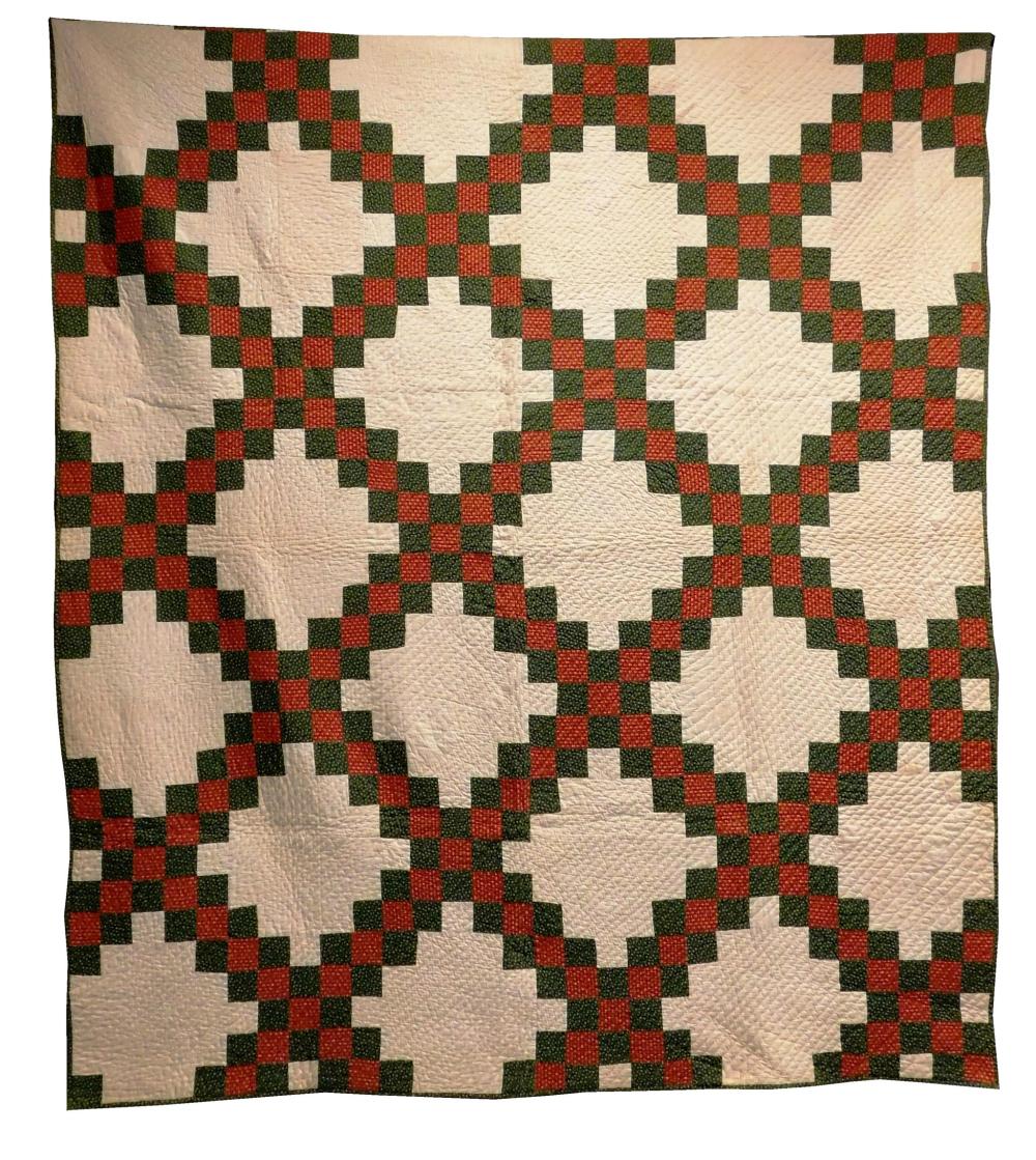TEXTILE: IRISH CHAIN QUILT, C.