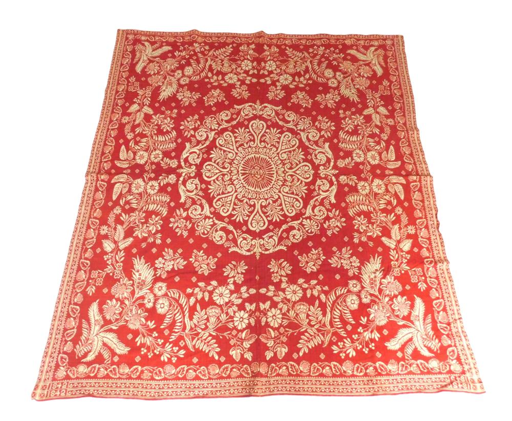 TEXTILE: MID-19TH C. RED AND