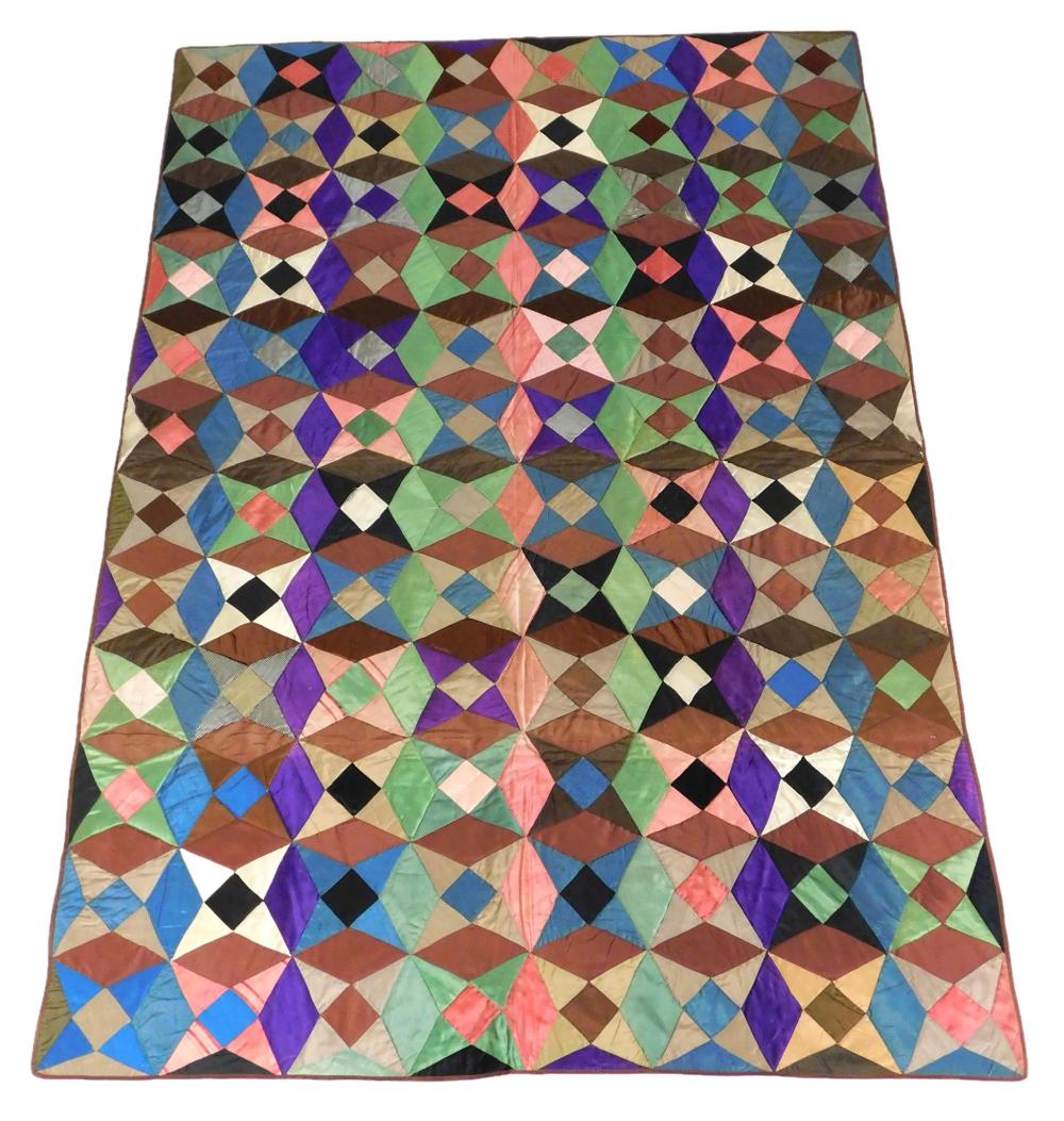 TEXTILE: MOSAIC-PATTERN PIECED SILK