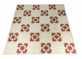 TEXTILE: PIECED CALICO QUILT,