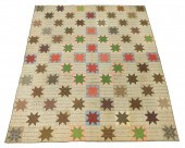 TEXTILE: PIECED CALICO QUILT W
