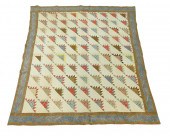 TEXTILE: PIECED COTTON QUILT W