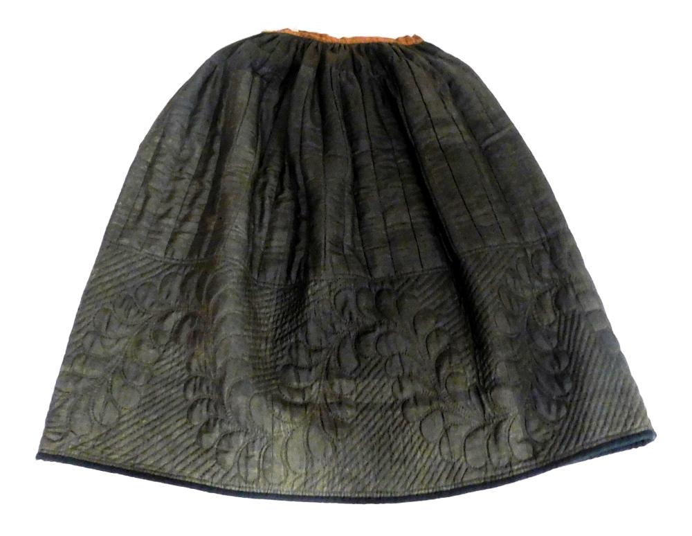 TEXTILE: QUILTED PETTICOAT, C.