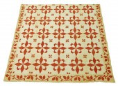 TEXTILE: RED AND WHITE COTTON