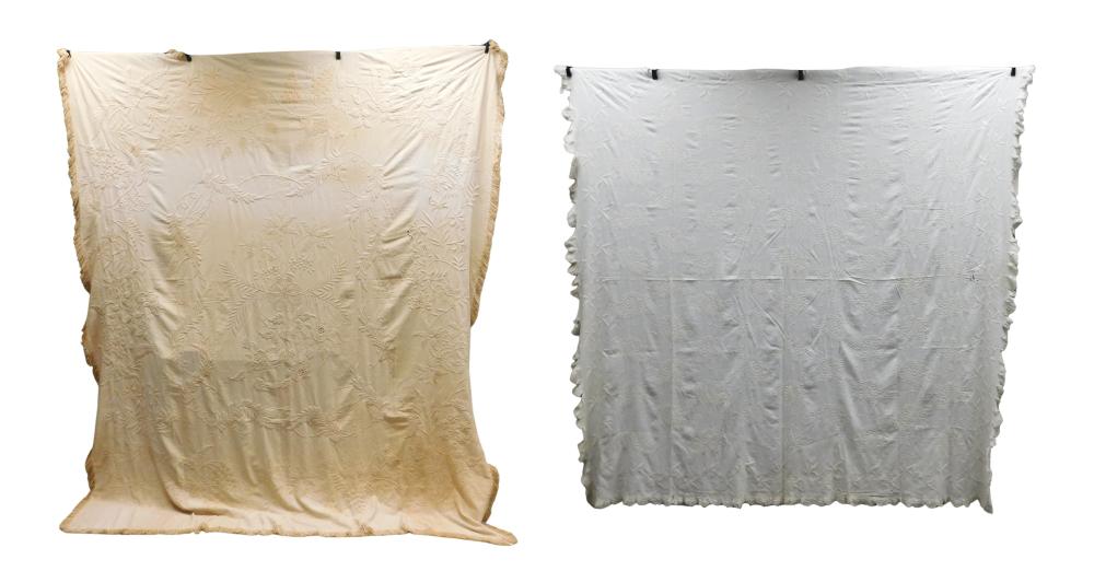 TEXTILE: TWO BED COVERS: THE