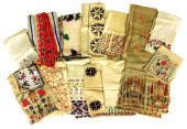 TEXTILES: 10+ PIECES OF EMBROI