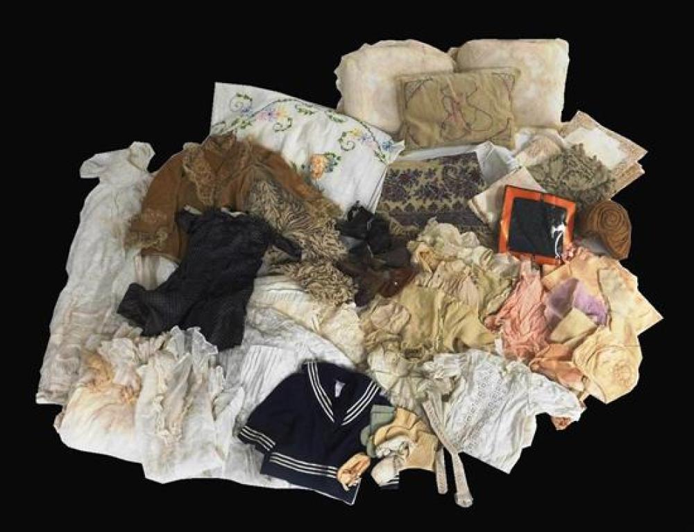 TEXTILES AS FOUND: WHITE PAISLEY
