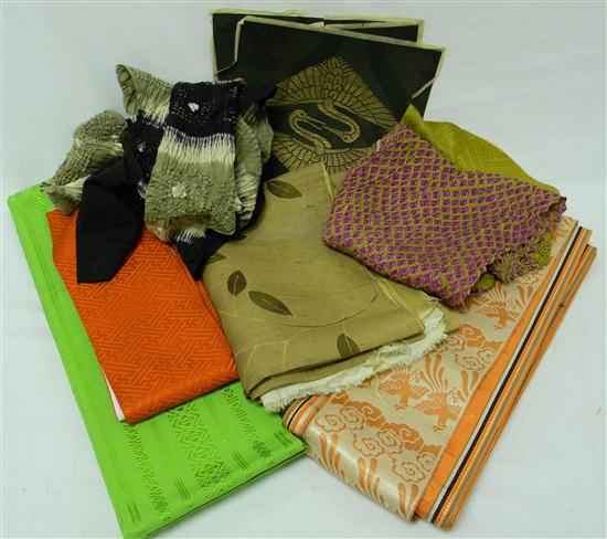 TEXTILES: Assorted Asian sashes and