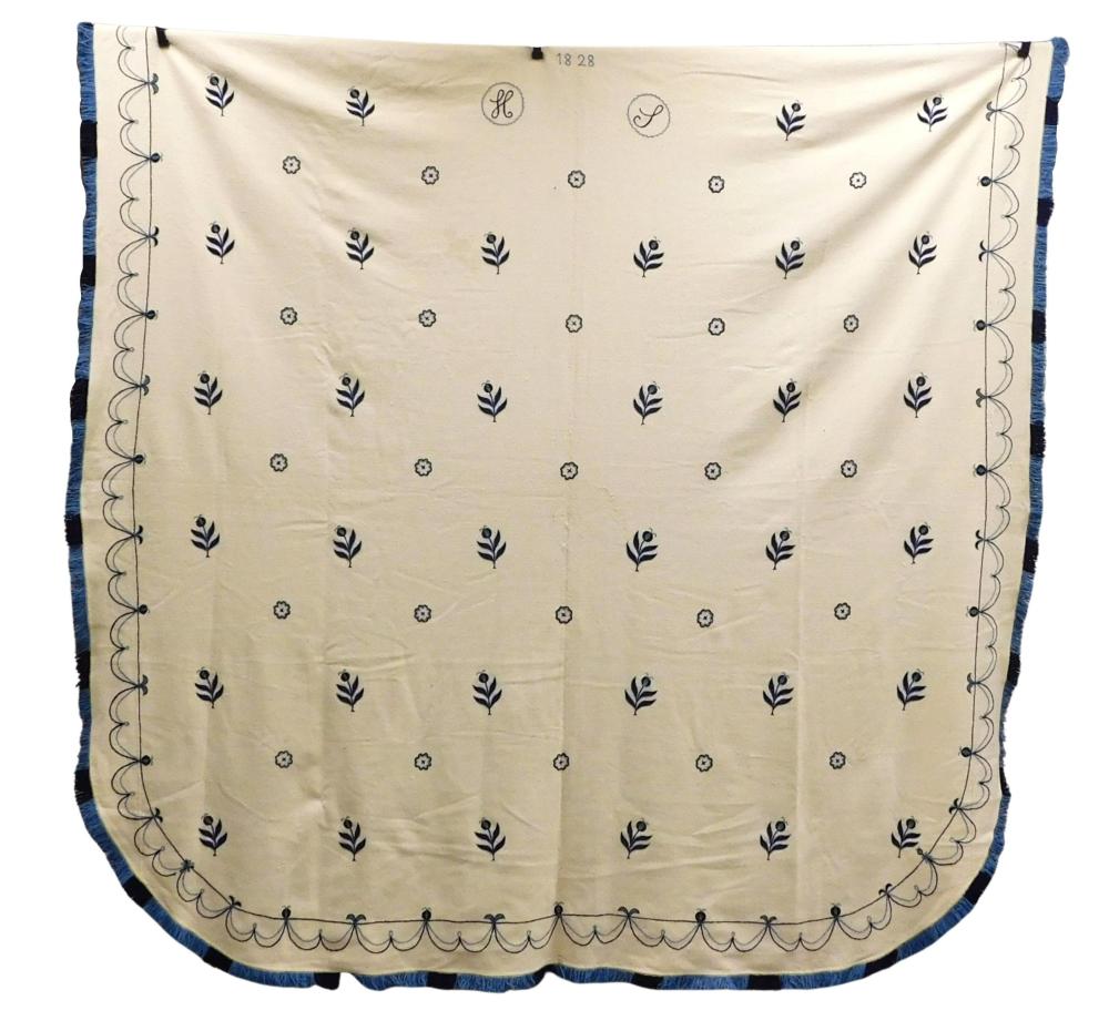TEXTILES: CREAM-COLORED,