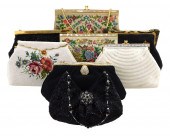 TEXTILES: EIGHT VINTAGE BEADED