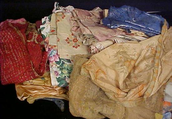 Textiles: embroidered Eastern silk;
