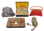 TEXTILES: FIVE ASSORTED PURSES