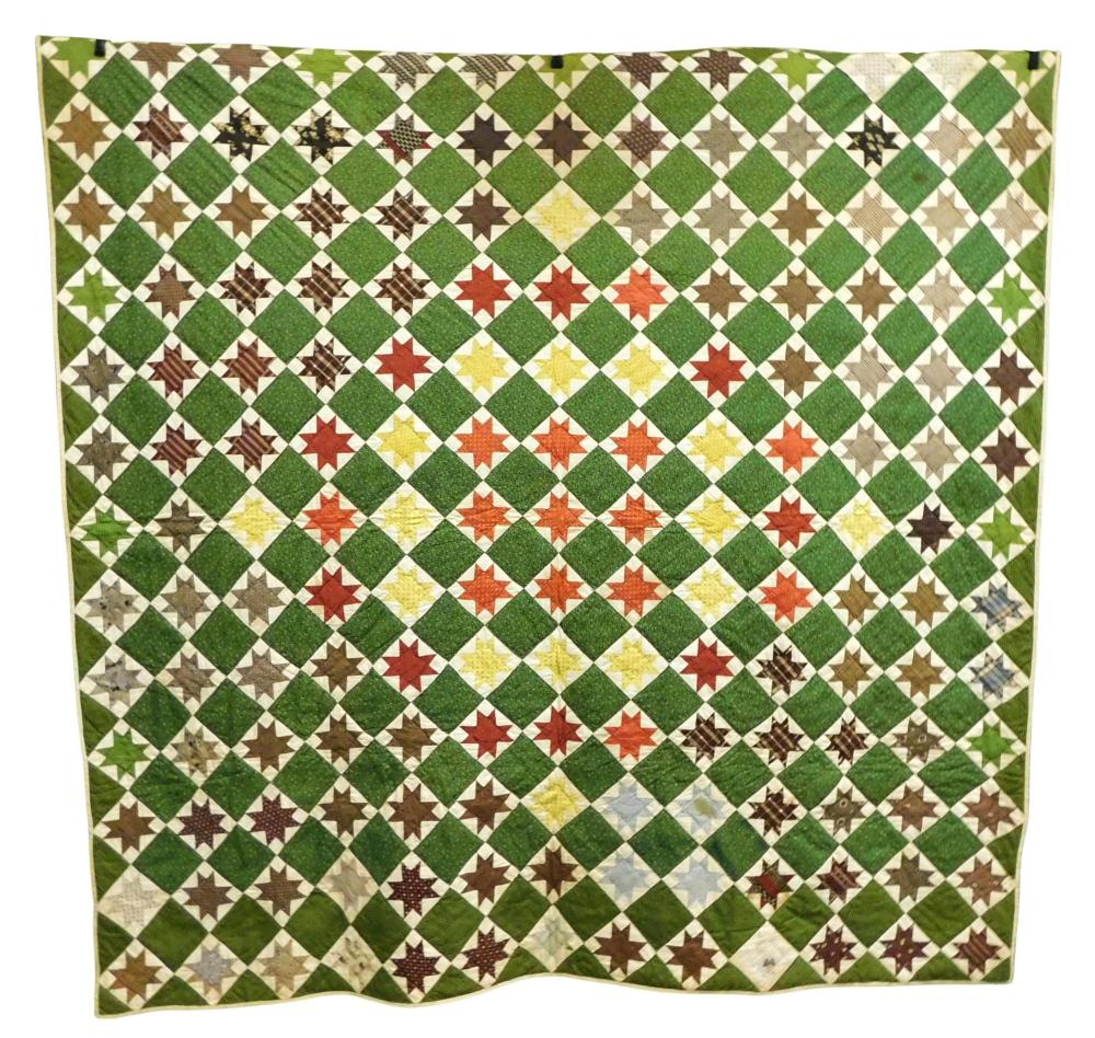 TEXTILES: QUILT, C. 1860 - 1880,