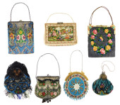 TEXTILES: SEVEN ASSORTED BEADE