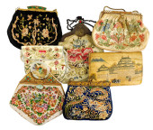 TEXTILES: SEVEN ASSORTED PURSE