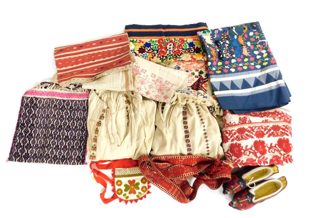 TEXTILES: THIRTEEN PIECES OF ETHNIC