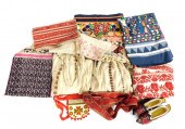 TEXTILES: THIRTEEN PIECES OF E