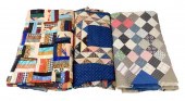 TEXTILES: THREE HANDMADE QUILT